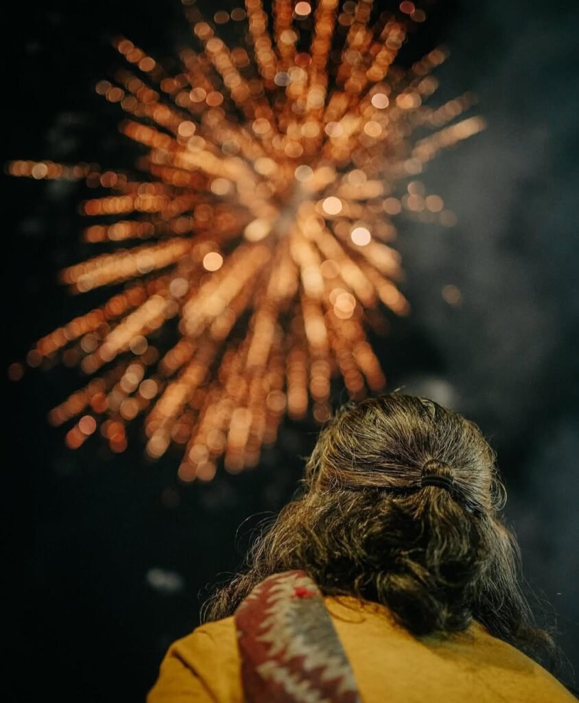 Dev Deepawali Varanasi night view from boat with Ganga Aarti and diyas