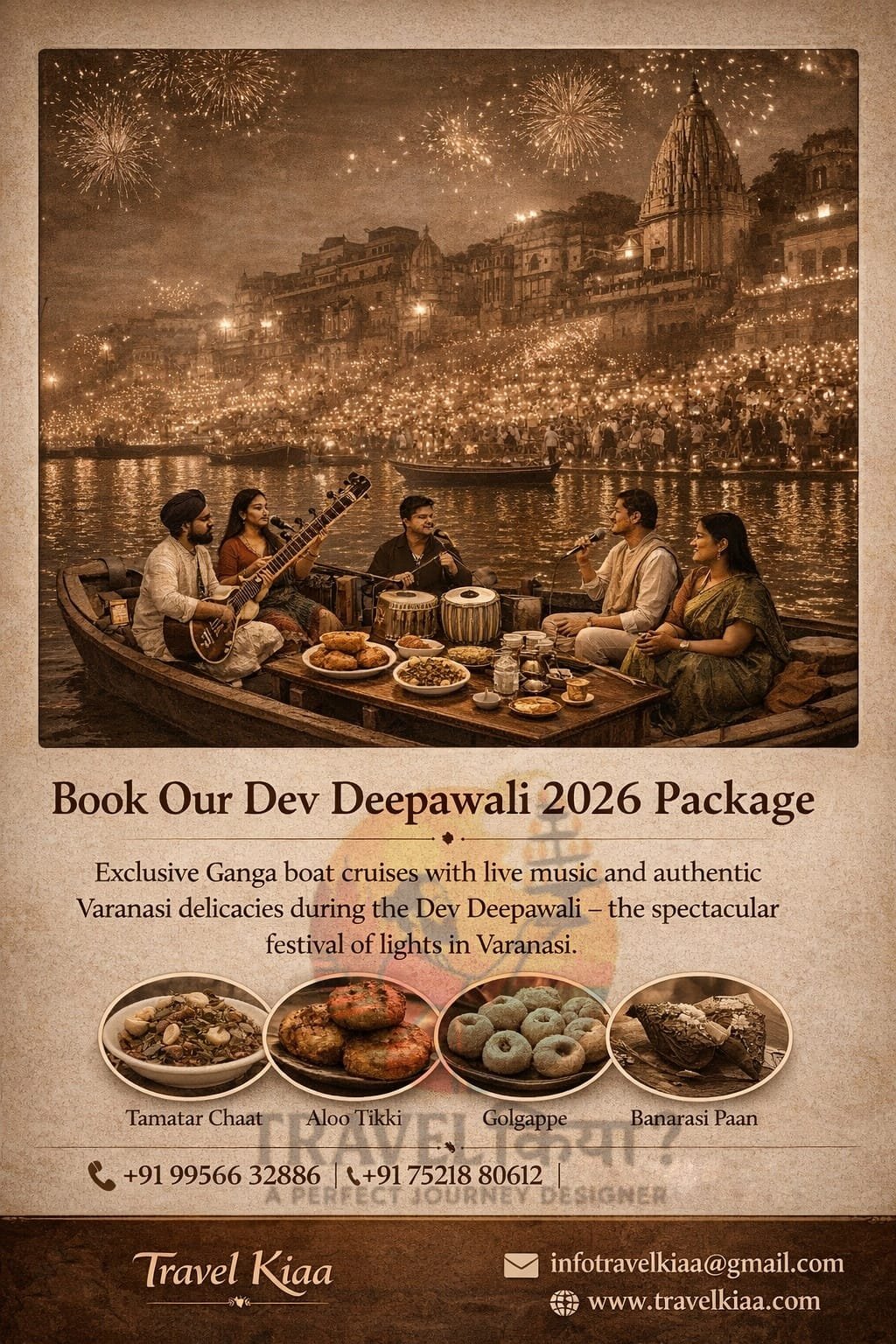 Dev Deepawali Varanasi 2026 Ganga Aarti at Dashashwamedh Ghat with diyas